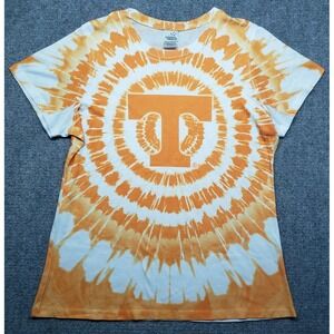Creative Apparel Concepts T-Shirt Womens XL Orange White Tie Dye Crew Neck